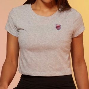 K-Swiss Y2K Crop Top Gray M